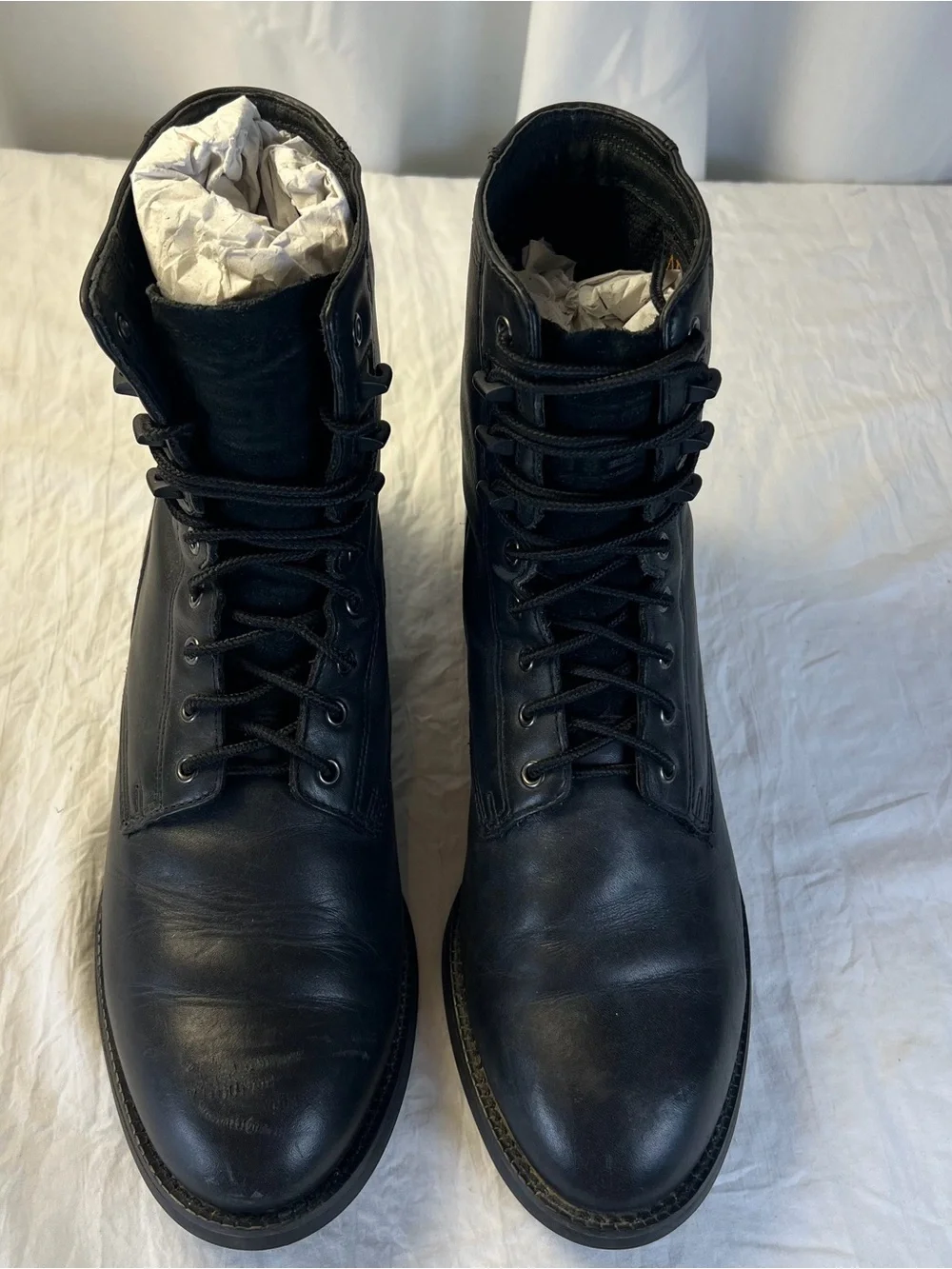 Ariat Heritage Lacers Black Leather 8’’ Boots Men’s Paddock Western 32502 sz8.5